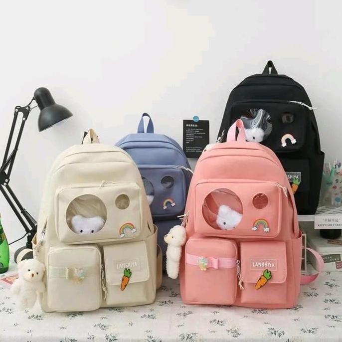 

Spesial Tas Sekolah Anak Perempuan 5In 1 Tas Fullset 5Pcs Tas Ransel Anak Fashion