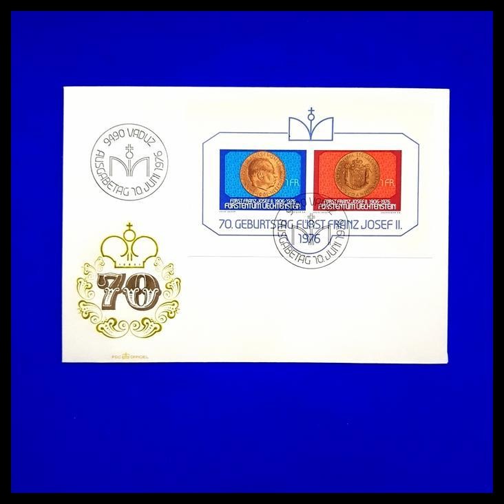 

DISKON PRANGKO FDC MEMORIAL KOIN. PRINCE FRANZ JOSEPH II, 70TH BIRTHDAY !!
