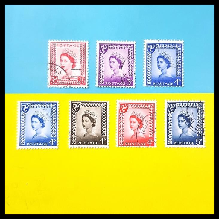 

TERMURAH PRANGKO ISLE OF MAN, 1958. BRITISH REGIONAL ISSUE. SET. USED !!!!!