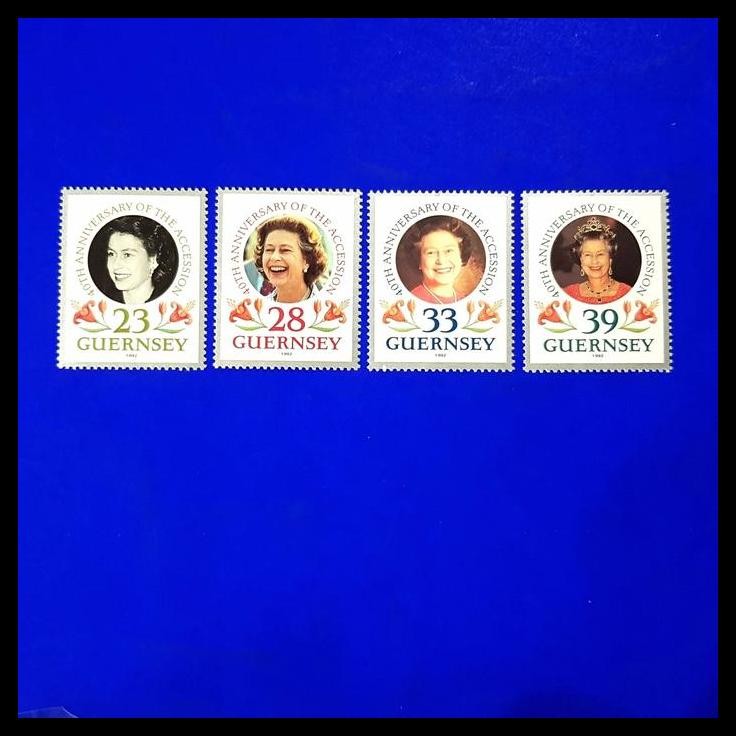 

TERMURAH PRANGKO QUEEN ELIZABETH II 40TH ANNIV. OF THE ACCESSION. GUERNSEY. MNH