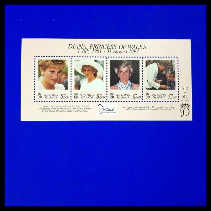 

DISKON PRANGKO DIANA, PRINCESS OF WALES DARI SOLOMON ISLANDS. $10 + 50C !!!!!!