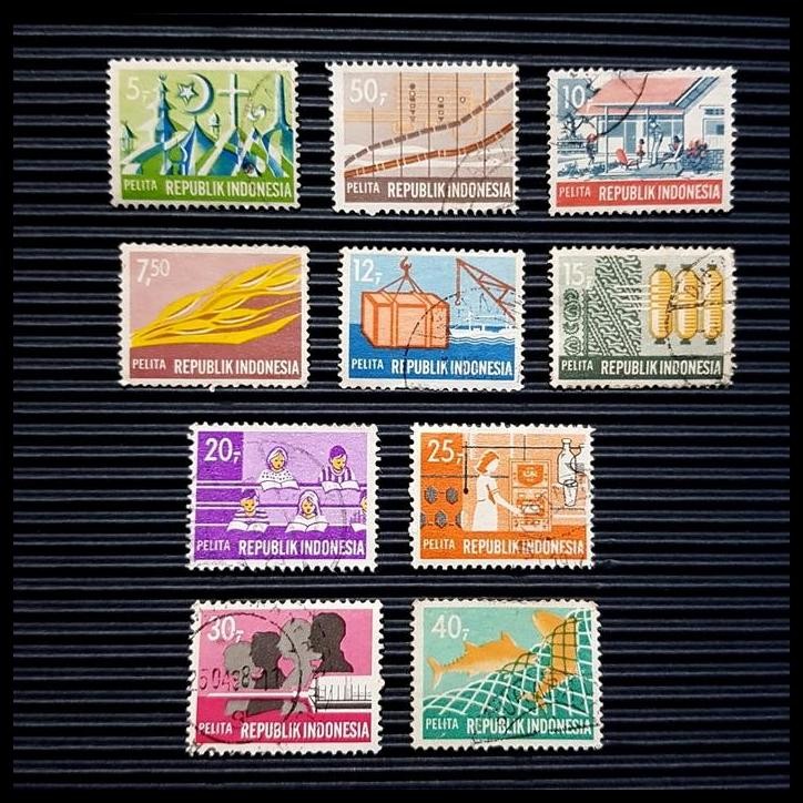 

BEST DEAL PRANGKO INDONESIA 1969. PELITA (FIVE YEARS DEVELOPMENT PLAN. SET !!