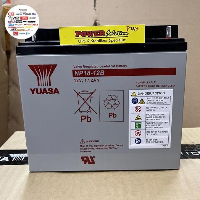 Aki Yuasa NP18-12B Yuasa battery 12v 17,2Ah, Aki Ups Yuasa 12v 17,2Ah