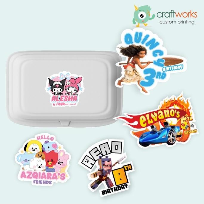 

>>>>>] CUSTOM STICKER ULANG TAHUN KISS CUT BENTUK - STICKER THINWALL