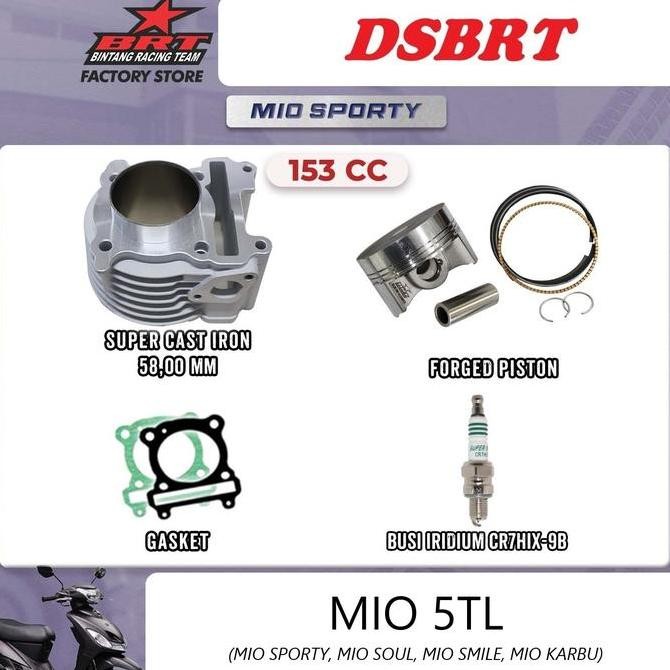 Blok BRT Bore Up MIO SPORTY 58mm Cast Iron 58 mm