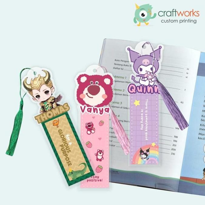 

] PEMBATAS BUKU AKRILIK CUSTOM SATUAN - AKRILIK 2MM