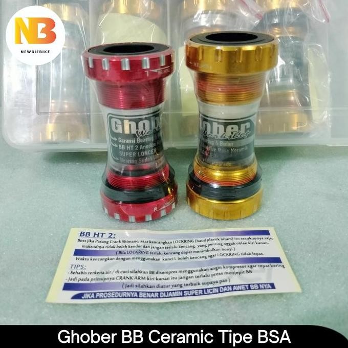 New Ghober Bottom Bracket BB Ceramic Bearing Tipe BSA MTB Roadbike Gravel