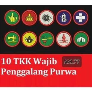 

(:(:(:(] Bedge Pramuka 10 TKK Wajib Penggalang Purwa Bordir - Axl77