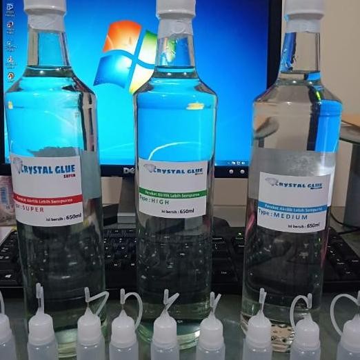 

Lem Akrilik 1 Liter / Lem Acrylic Transparan Bening
