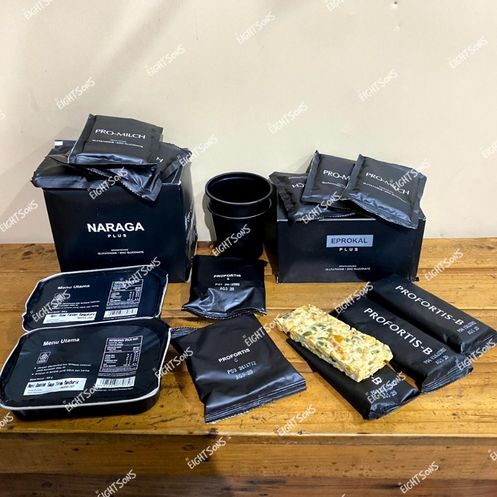 

Original 1 Paket Ransum TNI AU L-1 & EPROKAL L Makanan Instan Darurat Kaleng Halal MUI Ransum Pendaki Survival Food Makanan Camping Tentara Jatah Pembagian Asli Original 1 Paket Dos Sepaket Sedos