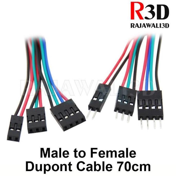 Up Kabel Jumper Wire Dupont Cable 4Pin 70 Cm Male To Female Dual Terlaris