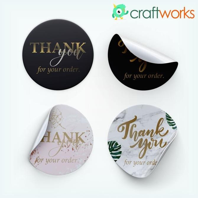 

{{{{}}] LABEL STICKER THANK YOU 100 PCS - 2 CM
