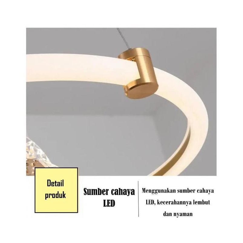 Lampu Hias Gantung Ring Ruang Tamu 3 Warna / Lampu Gantung Ring / Lampu Gantung