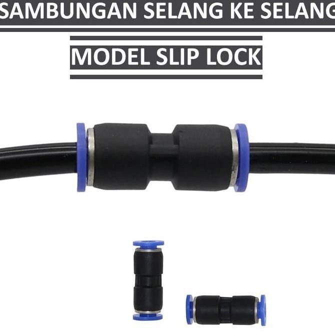 Sambungan Selang Ke Selang Slip Lock Untuk Selang Pu 12Mm Ke 10Mm