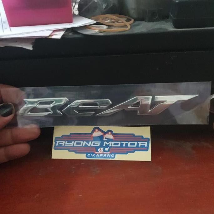 emblem beat fi new logo tulisan honda motor original ahm
