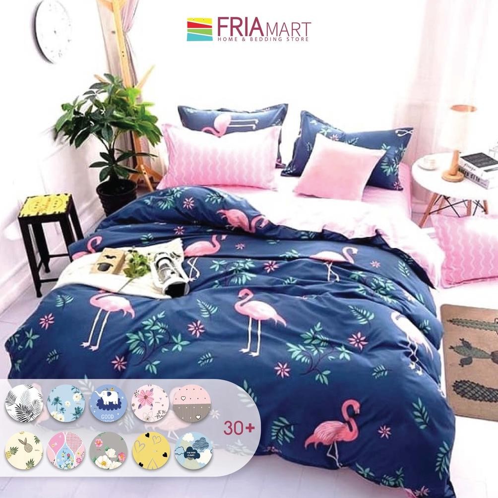 Motif Terbaru ! FATA Sprei 180x200 KING / Seprei 160x200 QUEEN Tinggi 20cm FLAT Berkaret ( Tidak Rum