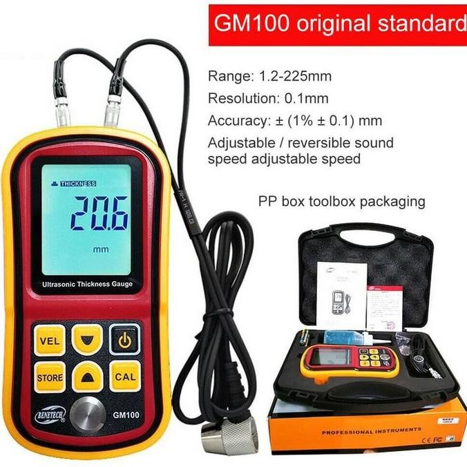 Ultrasonic Thickness Gauge Gm100 Benetech Tester Gm-100 Gm 100 Meter