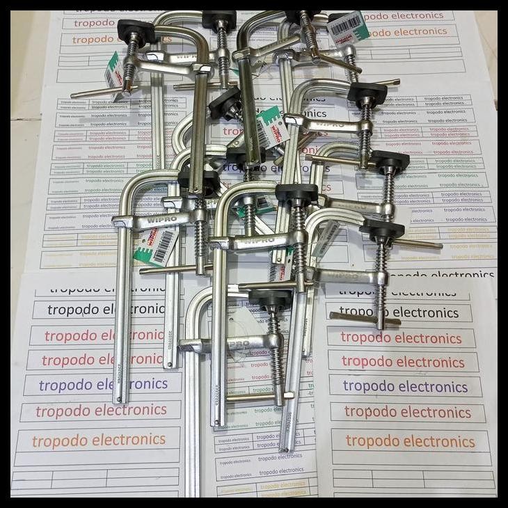 TERMURAH CATOK CLAMP F STEEL WIPRO PANJANG 20 CM 