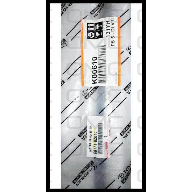 TERBARU PELIPIT PINTU/ KARET KACA DALAM DEPAN AVANZA XENIA| 68171-BZ010 