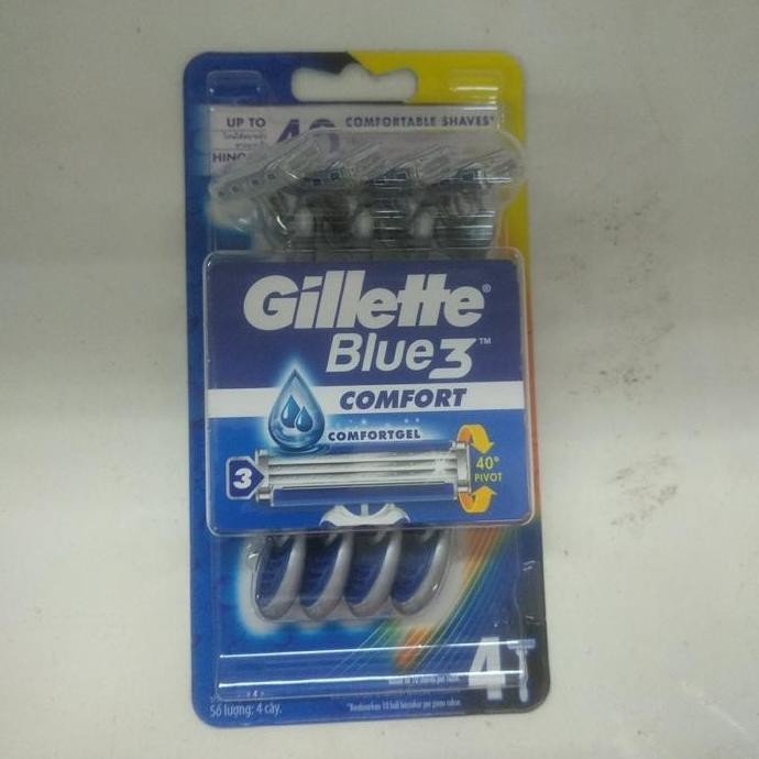 ready stock Gillette Blue3 Comfort Comfortgel 4's
