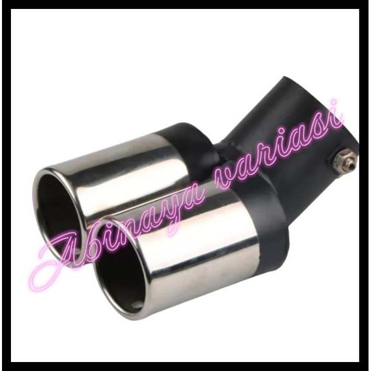 TERBARU KNALPOT MOBIL FEROZA 2 LUBANG MUFFLER STAINLISE 