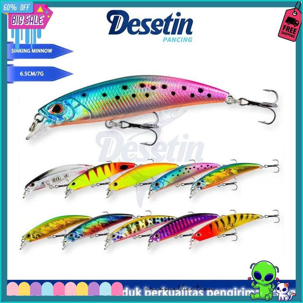 Sinking  Minnow 6.5Cm/7G Lure Fishing Bait Set Tackle Lure For Fishing Swim Bait Lure Hook Fishing L