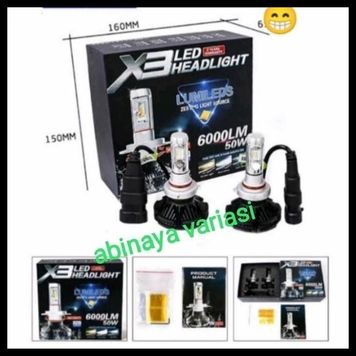 TERMURAH LAMPU LED DEPAN MOBIL ALL NEW ERTIGA 2018 X3 H11 H4 