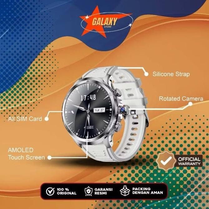 Smarthwatch H19 4G/5G Smartwatch Sim Card Wifi GPS Amoled murah