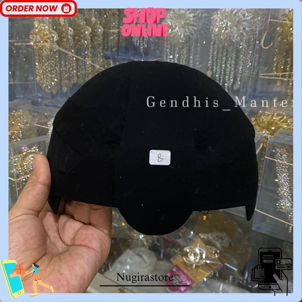 Blangkon Solo Hitam Polos / Size Lengkap Siap Kirim