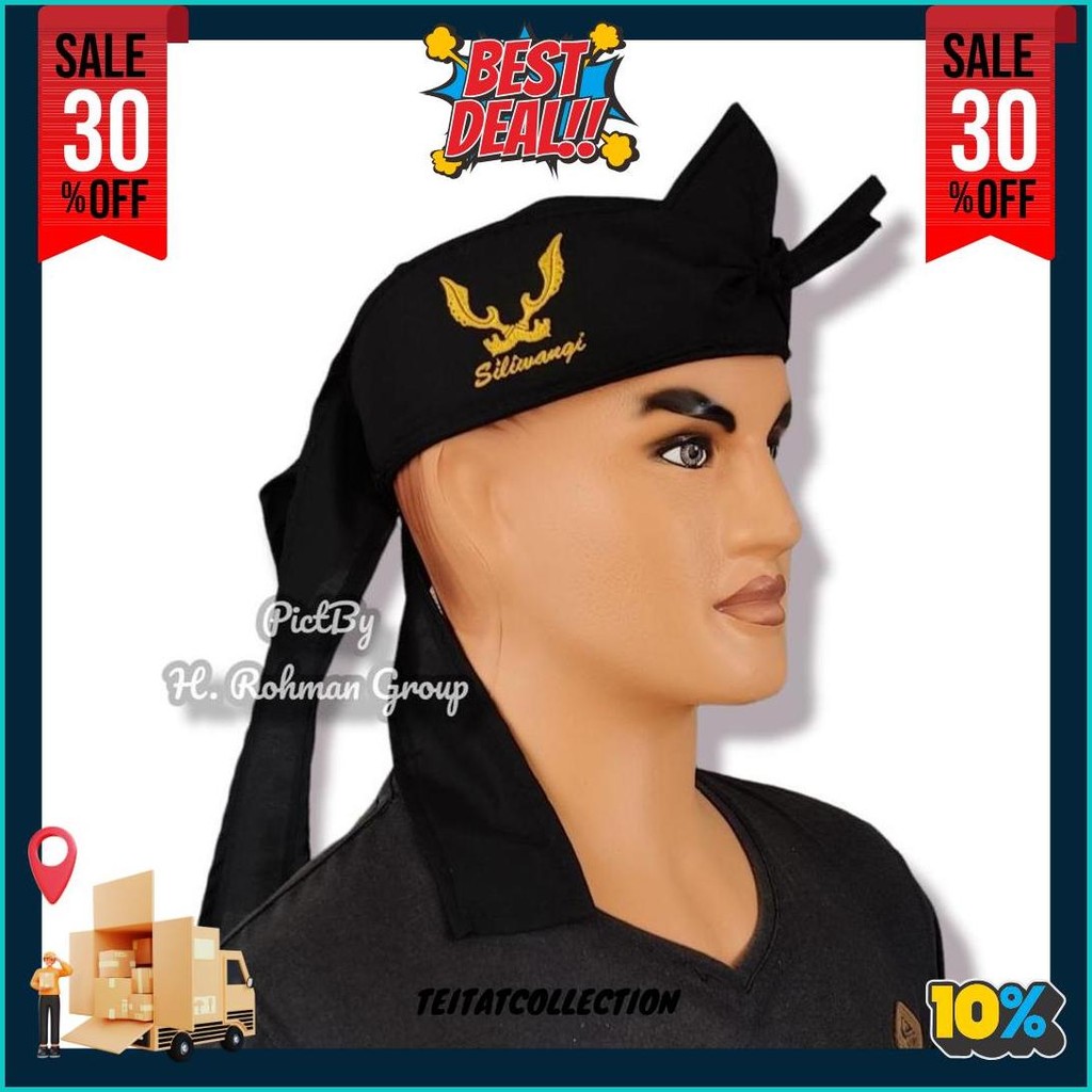 Iket Bendo Blangkon Macan Bordir Polos Bendo Udeng Sunda Bordir Kujang Topi Tradisional Iket Sunda  