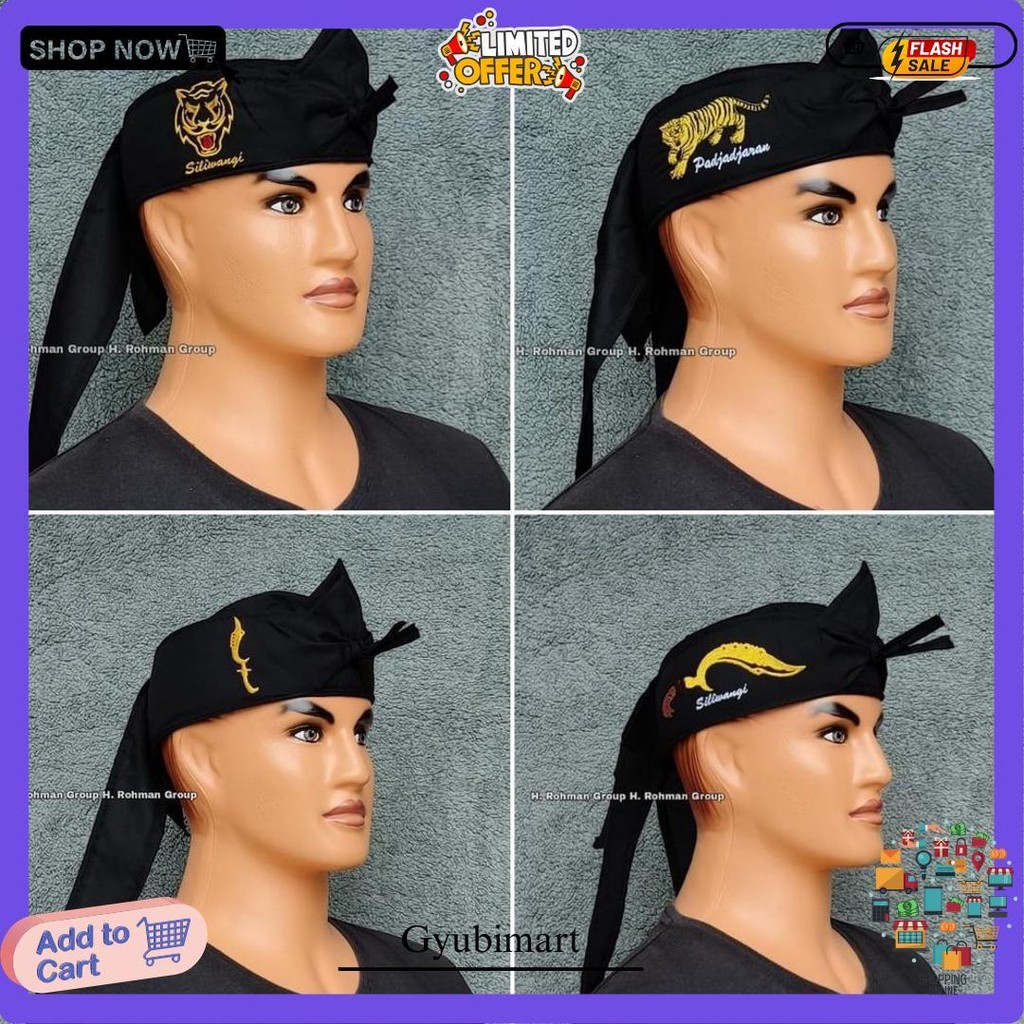 Iket Sunda Siliwangi Kujang Macan Blangkon Siliwangi Sunda Totopong Belangkon Blankon Sunda Siliwang