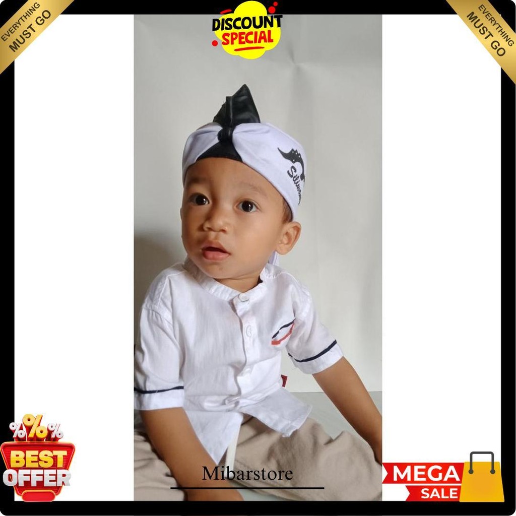 Blangkon Sunda Putra Silihwangi / Ikat Kepala Sunda Silihwangi Anak / Blangkon Silihwangi Bayi Bayar