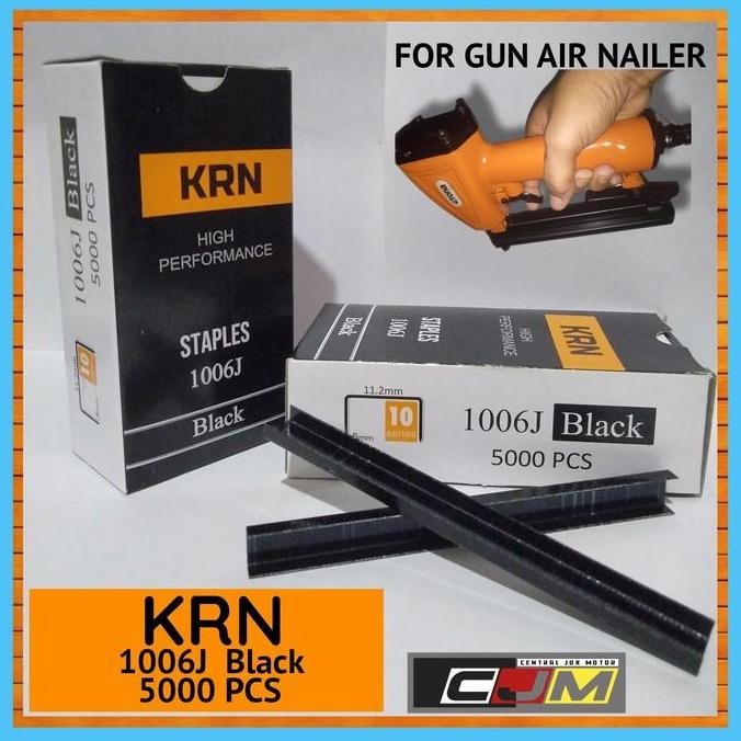 

ready !!! Isi Staples KRN 1006J - Refill Gun Air Nailer - Warna Hitam 5000 pcs