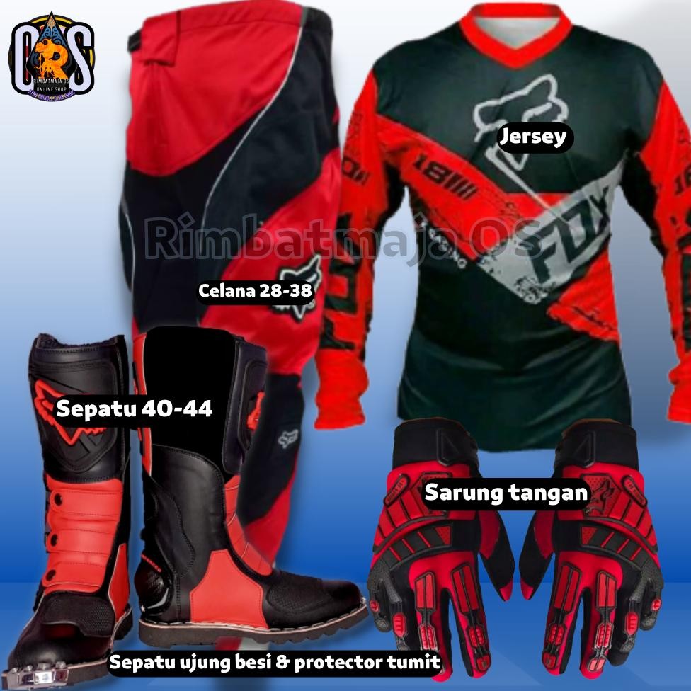 JERSEY MOTOR CROSS TRAIL FULL SATU SET SEPATU TRABAS ADVENTURE PRIA DEWASA JERSET TRAIL CROSS PAKET 