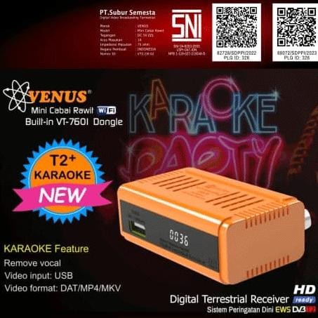 NEW Set Top Box TV Digital Venus Cabai Rawit Mini Built in Dongle WiFi + Fitur Karaoke [terbaik][ter