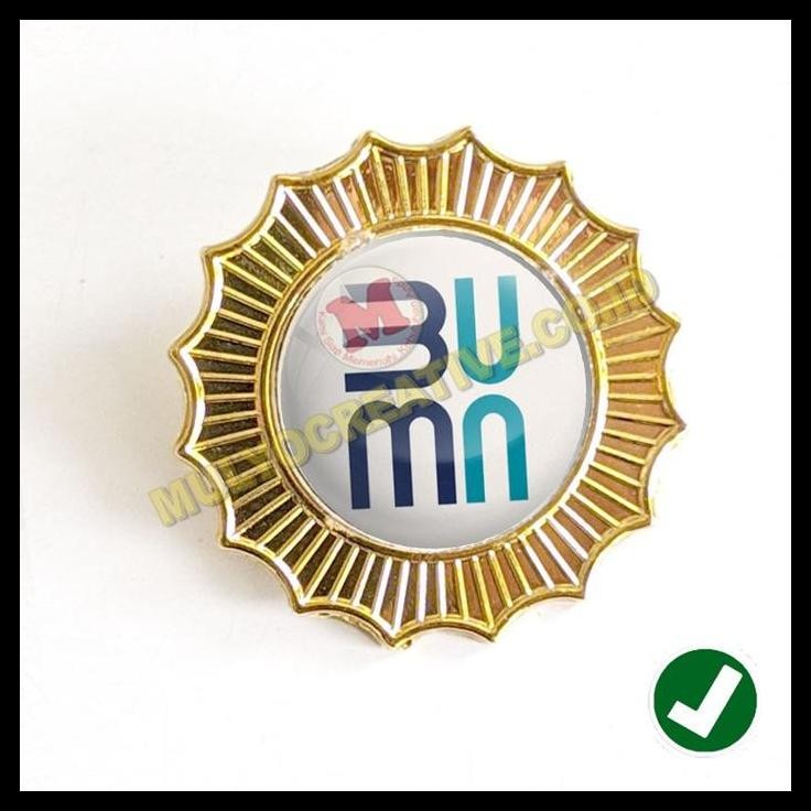 DISKON PIN LOGO PIN KEMENTERIAN BUMN MODEL BUNGA BROS LOGO BAHAN LOGAM 