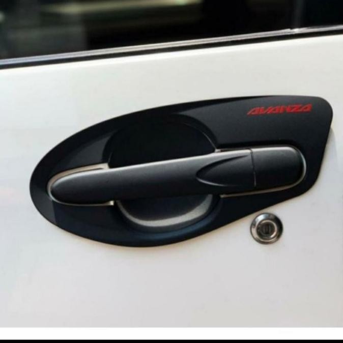 * Outer Handle Pintu Avanza 2012-2020 Hitam Doff Tulisan Merah