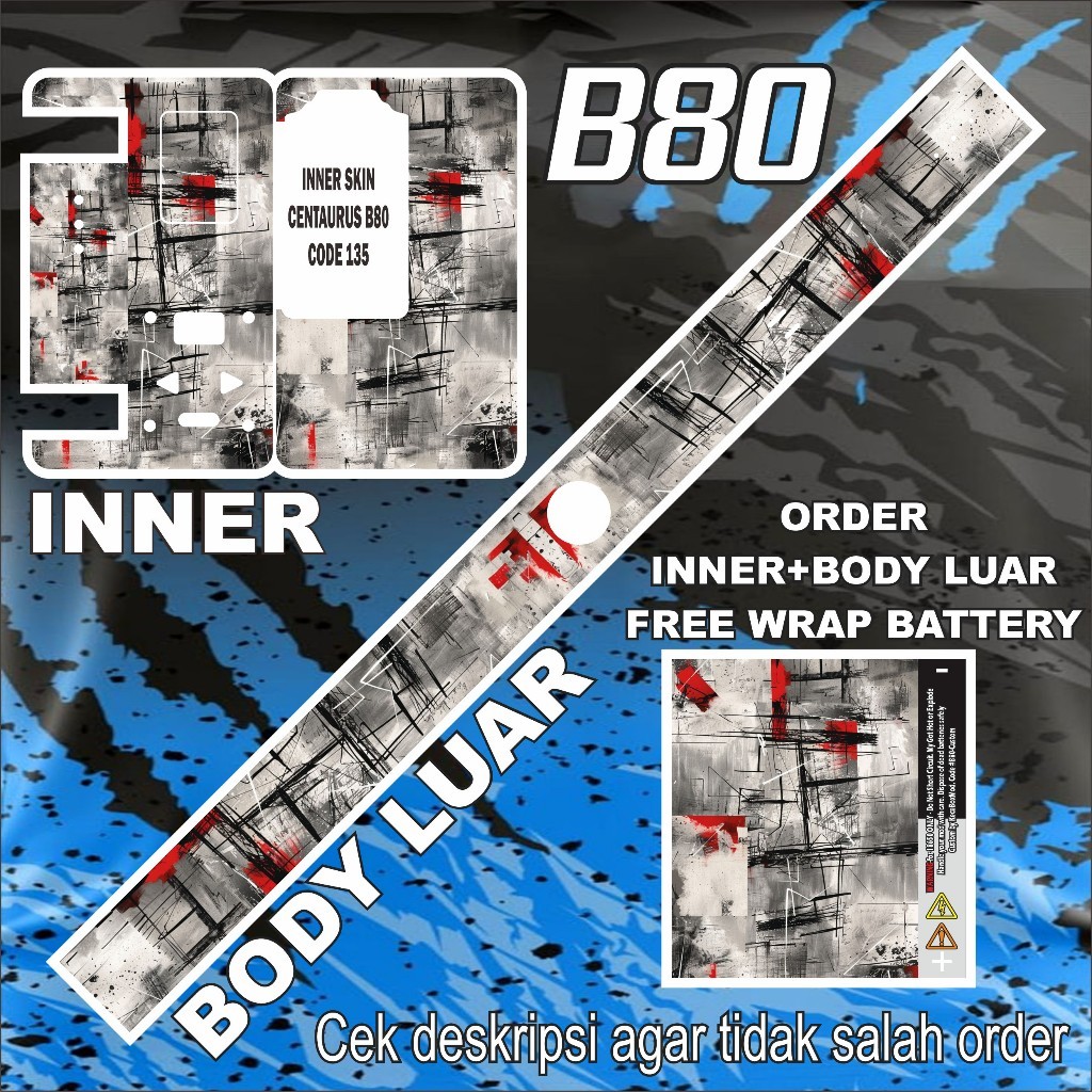 

*Premium Quality* Stiker B80 Part2 135 Garskin Custom Stiker Maxdecal Bkn Case COD