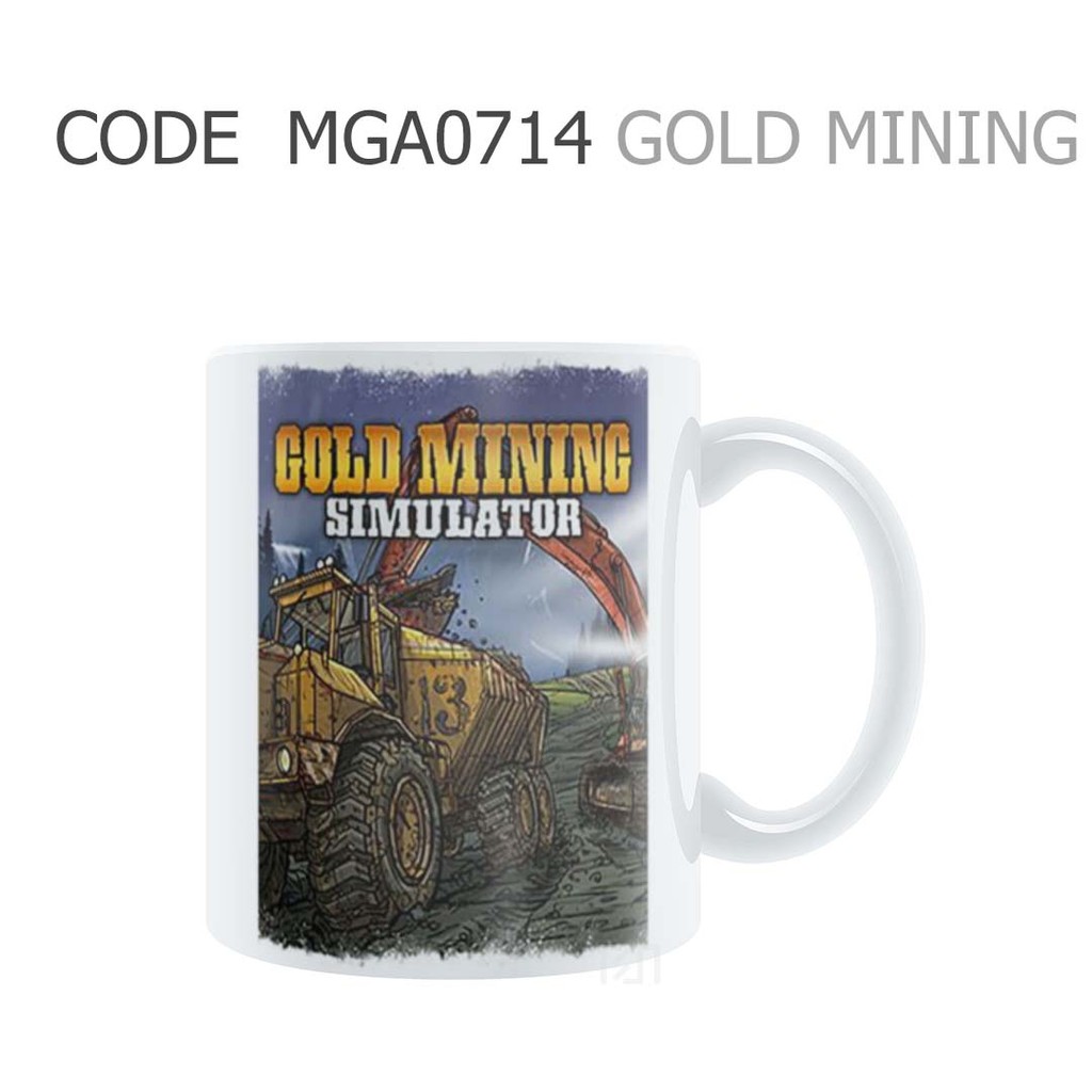 MUGLICIOUS MGA0714 GOLD MINING SIMULATOR Gaming Artwork Gelas Mug