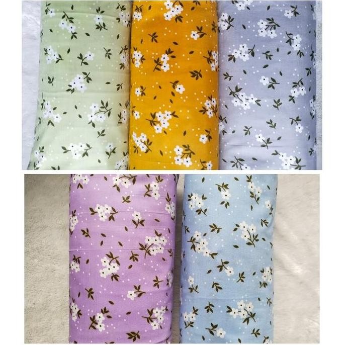 KAIN RAYON || SANTUNG MOTIF BUNGA DAN POLOS || BAHAN MUKENA DASTER