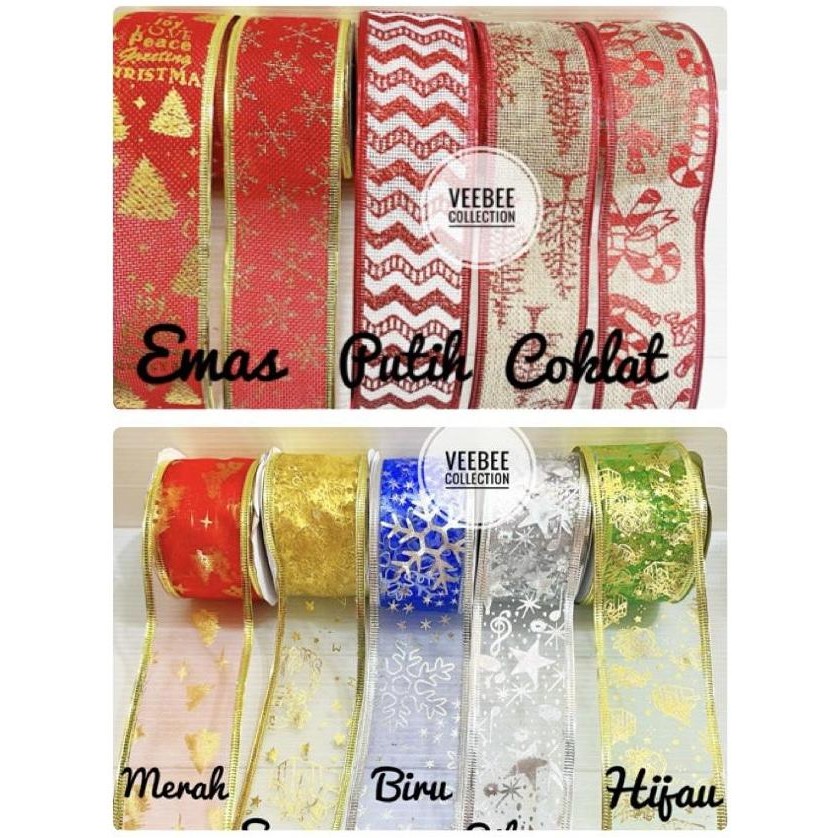 

yang dicari@@@@] Pita Motif Natal 5cm goni motif tile motif/ pita roll natal/ ribbon - Goni coklat