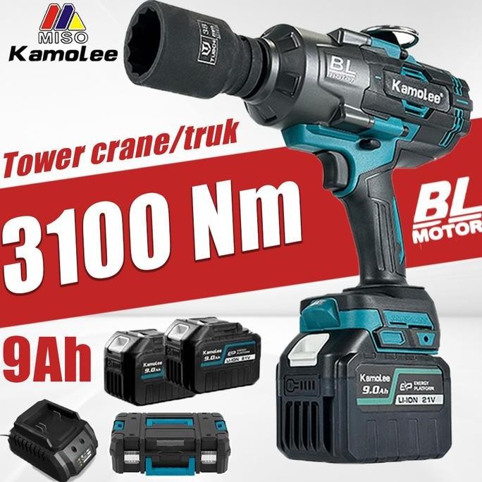 Impact Wrench Kamolee Brushless 3/4" 3100N.M( Cocok Untuk Tower Crane