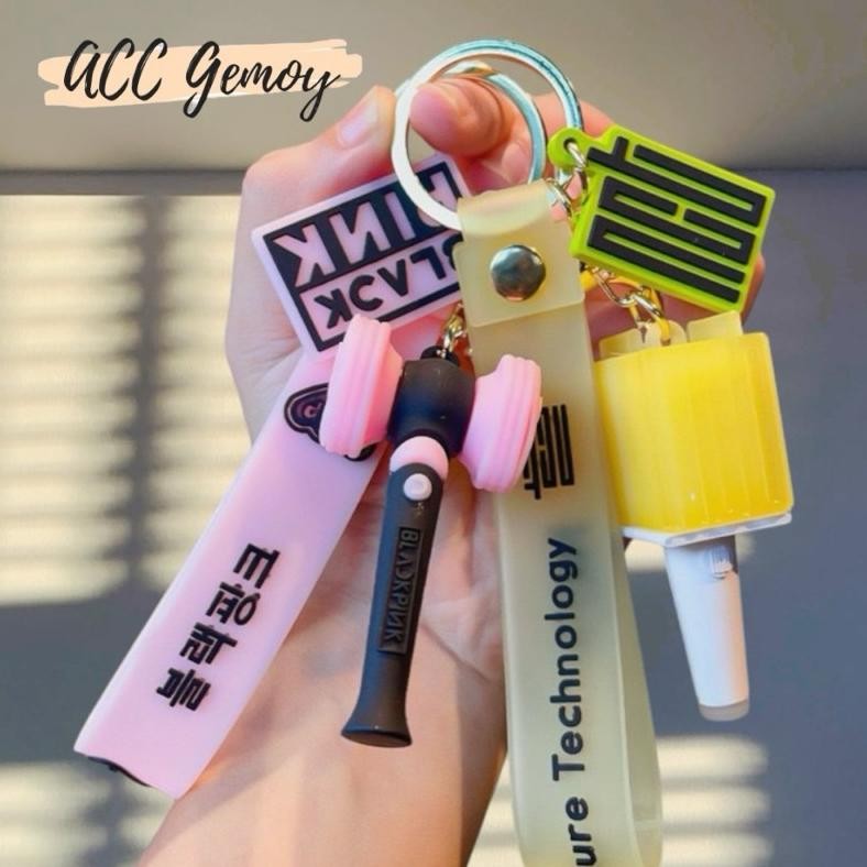 ACC GEMOY Gantungan Kunci Light Stick KPOP BLACK PINK NCT BTS EXO Gantungan Tas LIGHTSTICK