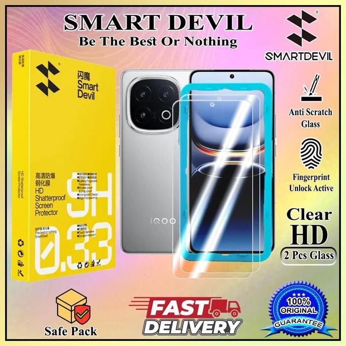 Tempered Glass SmartDevil IQOO 13 IQOO 12 Screen Protector iqoo13 with easy Aplikator isi 2 pcs glas