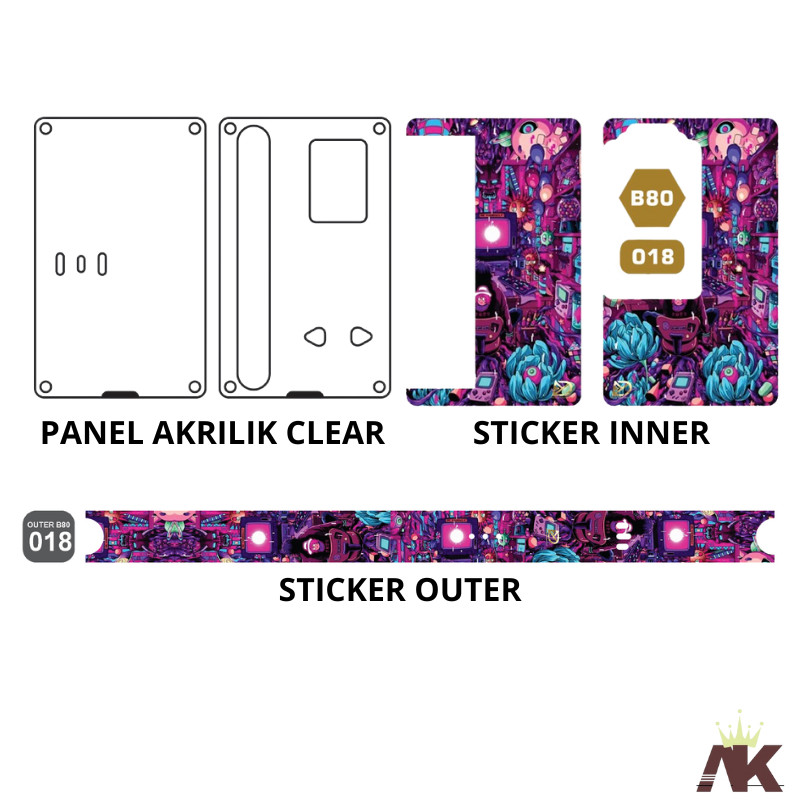 

*Premium Quality* Cutting Akerilik Untuk Bagian Luar Dalam B80 Pres 18 Garskin Custom Stiker Maxdecal Bkn Case COD