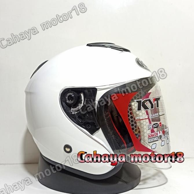 Helm Kyt Kyoto Visor Venom Clear Replika White|Putih Merk Dyr Baru