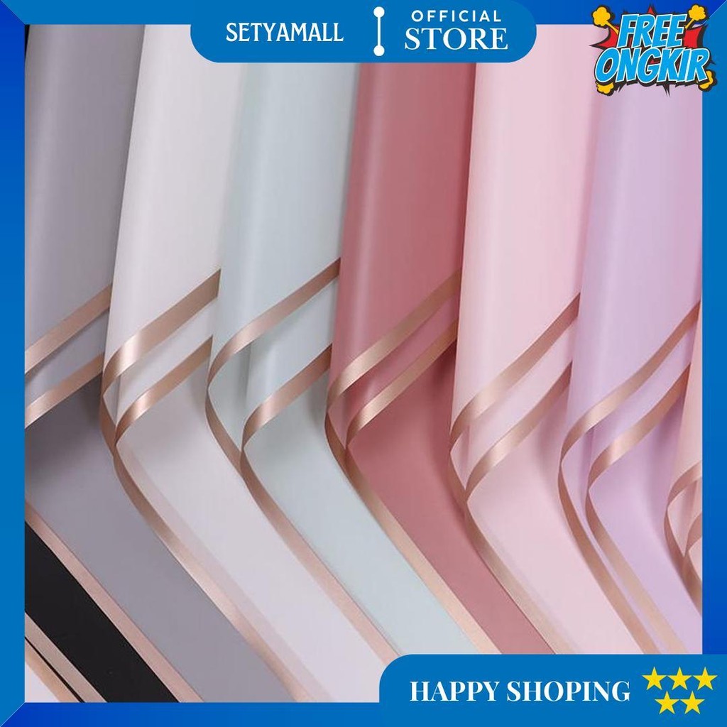 

Kertas Bunga List Gold Gdm (1 Pack = 20 Pcs) Flower Wrap/ Pembungkus Bunga Waterproof Best Seller