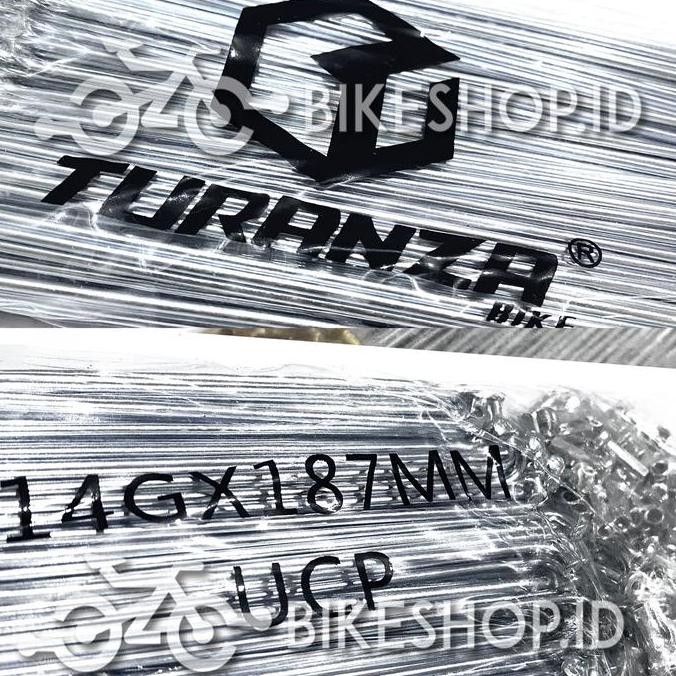 Spoke Jeruji Jari-Jari Sepeda 20" Inch 14Gx187mm CP Silver Turanza Sepeda Lipat BMX Minion | High Qu