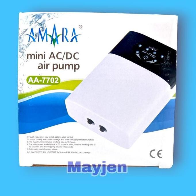 AMARA AA-7702 POMPA UDARA AC/DC AERATOR 2 LUBANG AIR PUMP AQUARIUM