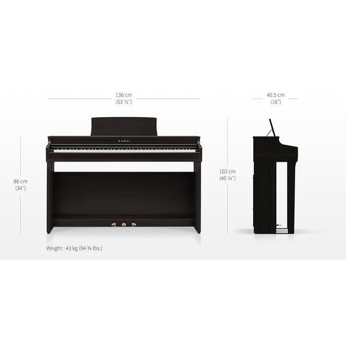 baru KAWAI CN201 Digital Piano - Rosewood / CN 201 Cokelat / Next CN29